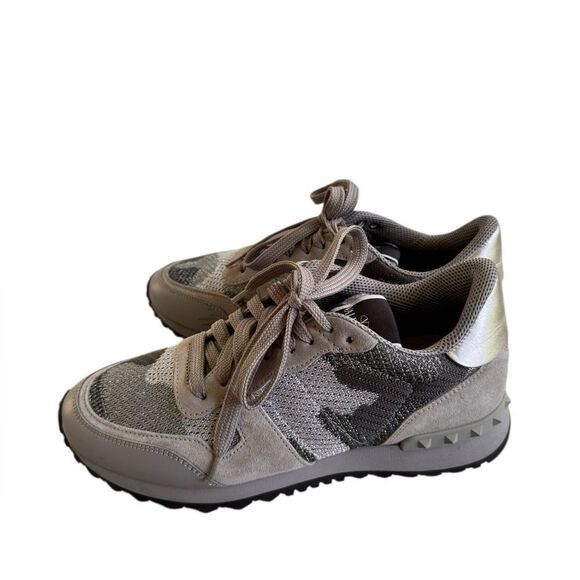 Valentino Garavani Rockrunner sneakers in camouflage suede and mesh grey 38.5 - Picture 5 of 14